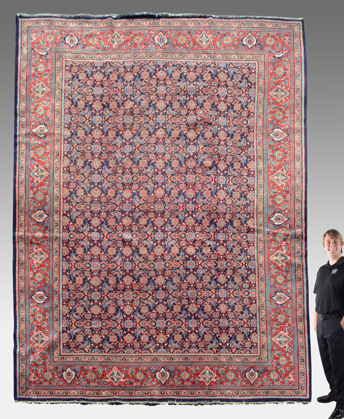 Appraisal: APPROX - YEAR OLD INDO PERSIAN HAND KNOTTED WOOL RUG