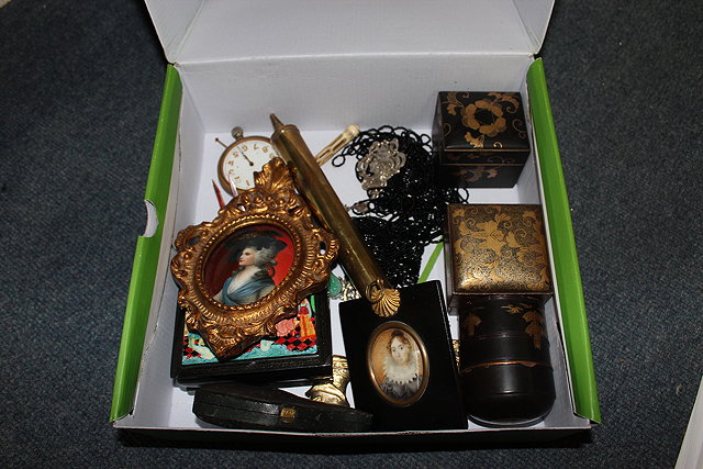 Appraisal: MISCELLANEOUS ITEMS to include three Japanese lacquered boxes a th