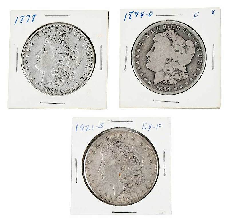 Appraisal: U S Silver Morgan Dollars dates range from to with