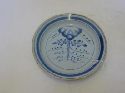 Appraisal: A SMALL LONDON DELFT PLATE early th century painted with