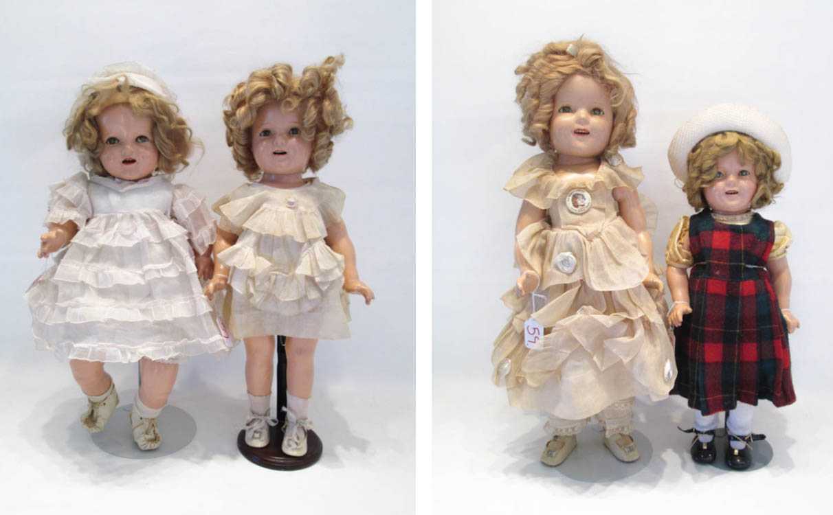 Appraisal: GROUP OF FOUR COMPOSITION SHIRLEY TEMPLE DOLLS by Ideal with