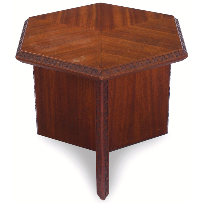 Appraisal: Frank Lloyd Wright table manufactured by Heritage Henredon low form