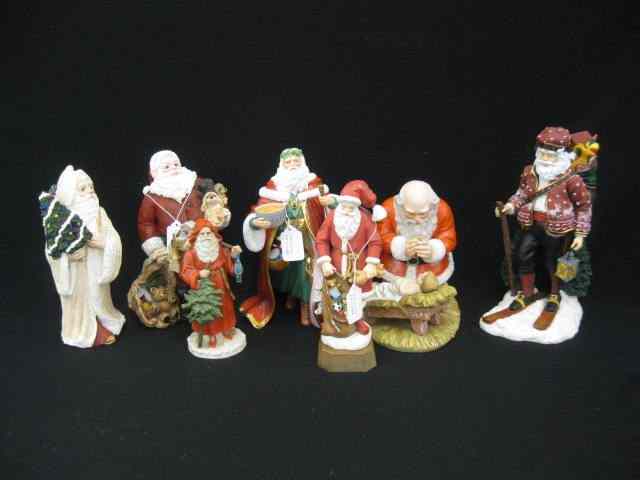 Appraisal: Santa Figurines various pose makers '' to '' excellent