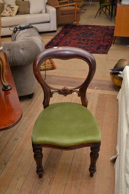 Appraisal: A PAIR OF VICTORIAN BALLOON BACK CHAIRS AND ONE OTHER