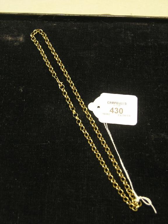 Appraisal: A ct gold link chain grams -