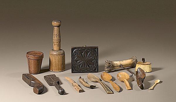 Appraisal: SMALL UTILITARIAN OBJECTS AND TOOLS American or English th century