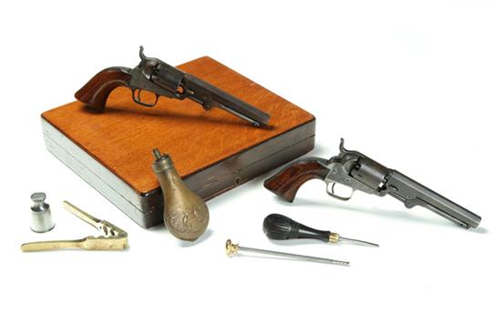 Appraisal: CASED PAIR OF COLT MODEL POCKET REVOLVERS caliber '' octagonal