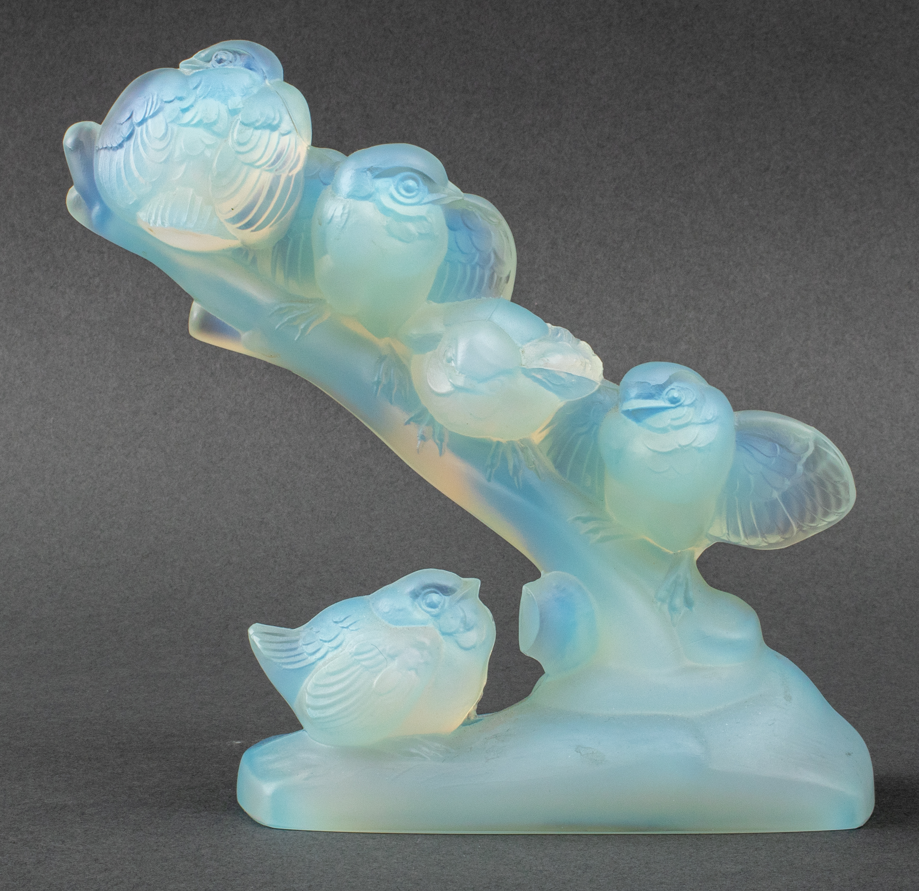 Appraisal: SABINO BRANCHE D'OISEAUX ART GLASS SCULPTURE Sabino Branche d'Oiseaux Branch