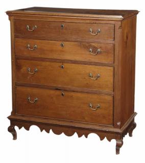 Appraisal: Southern Federal Walnut Chest on Frame attributed to Piedmont North