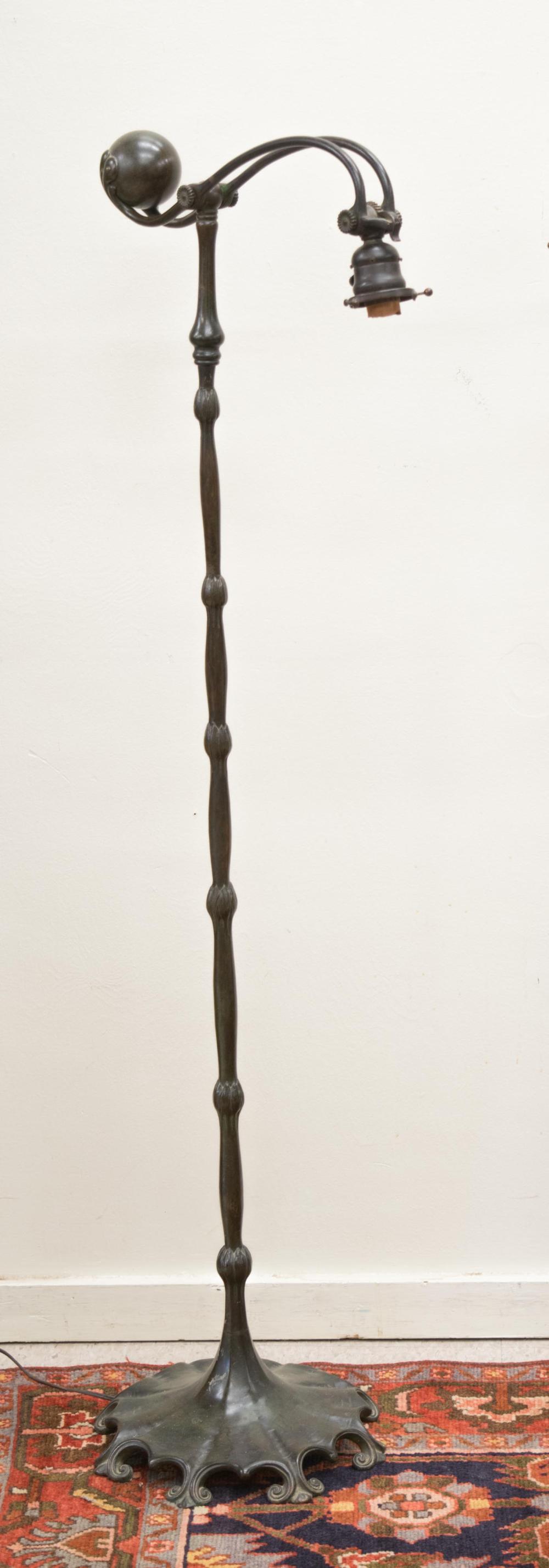 Appraisal: TIFFANY BRONZE COUNTERBALANCE FLOOR LAMP Tiffany Studios New York model