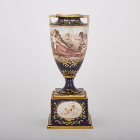 Appraisal: Vienna Two-Handled Vase c height cm signed Feier in gilt