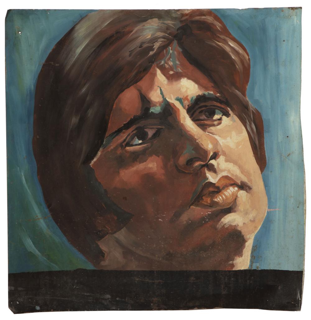 Appraisal: Indian School th c Portrait of Bollywood Legend Amitabh Bachchan