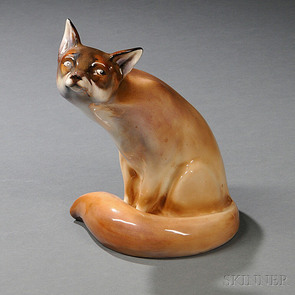 Appraisal: Royal Doulton Model of a Seated Fox England c attributed