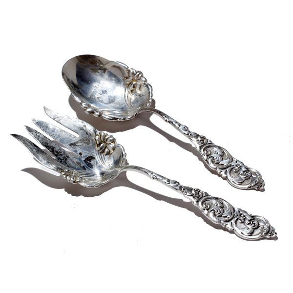 Appraisal: Amston sterling silver 'Gladstone' salad spoon and fork serving set