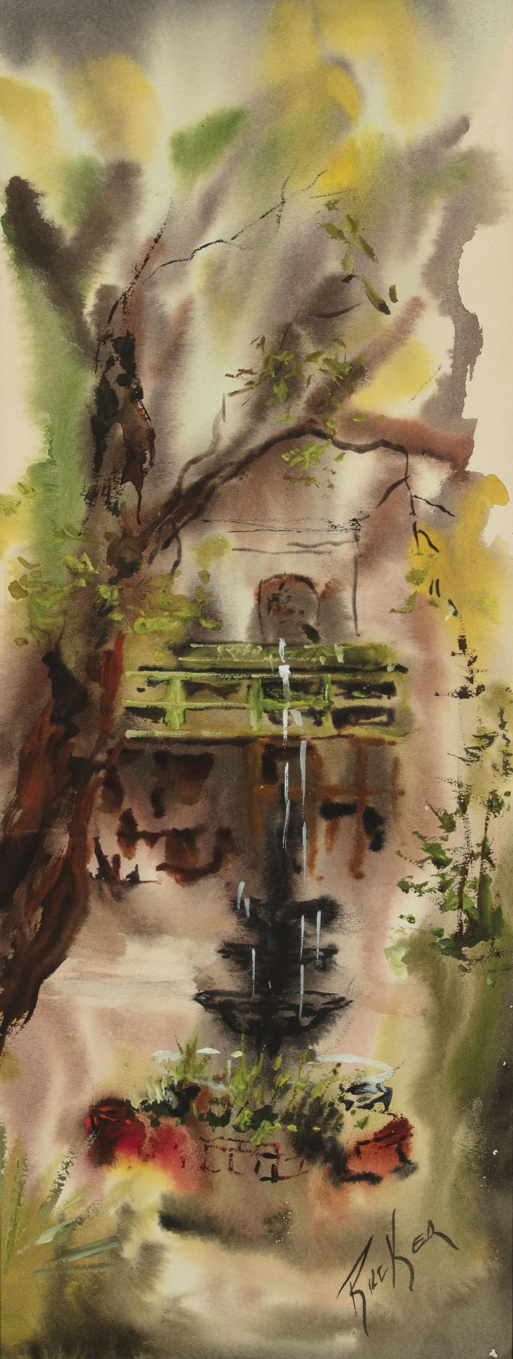 Appraisal: Robert Malcolm Rucker American Louisiana - Courtyard Scenes watercolors on