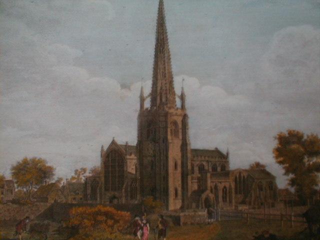 Appraisal: After William Burgess View of Spalding Church Lincolnshire hand coloured