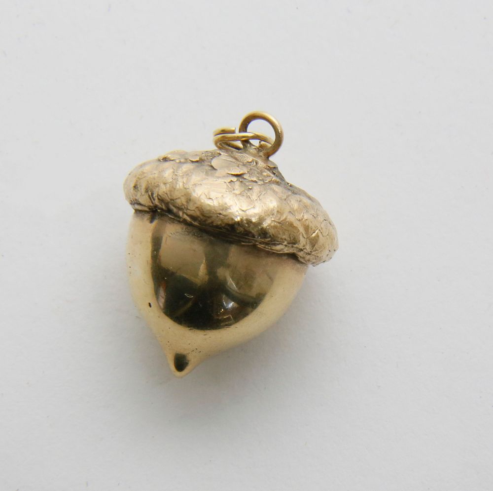 Appraisal: Ruth Edwards American Designed Gold Acorn Pendant Ruth Edwards American