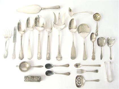 Appraisal: Miscellaneous sterling silver flat tableware th and th century