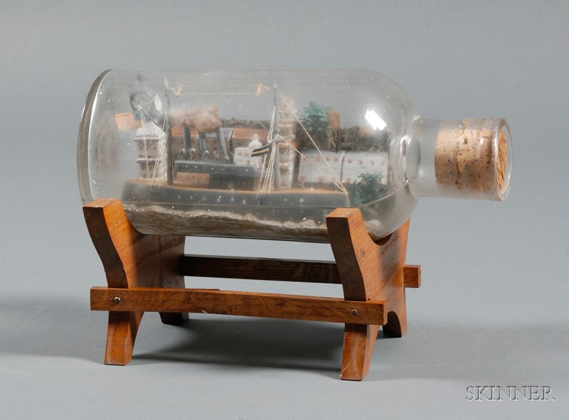 Appraisal: American Steamship in Bottle America late th early th century