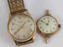 Appraisal: A yellow metal tests carat gold Longines gent's wrist watch