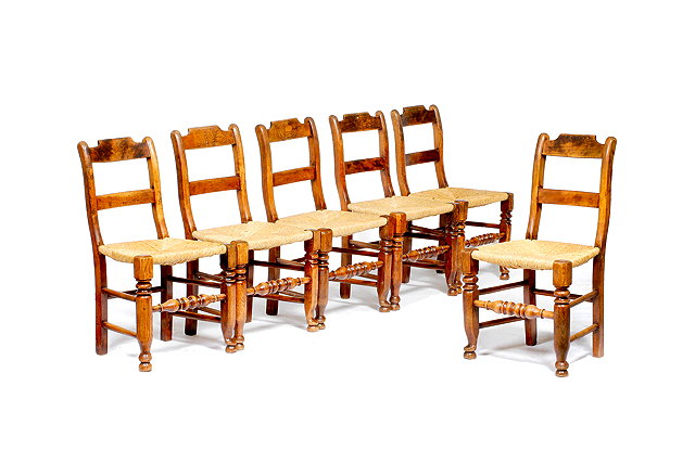 Appraisal: A SET OF SIX TH CENTURY NORTH COUNTRY DINING CHAIRS