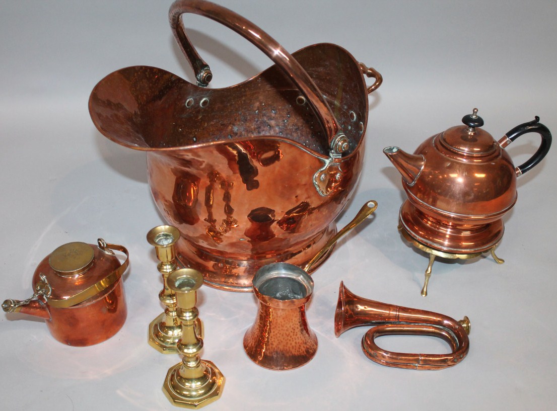 Appraisal: Various copper and brass to include a early thC coal