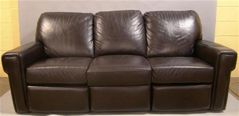 Appraisal: MODERN LEATHER THREE PIECE LIVING ROOM SOFA AND CHAIR Including