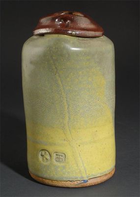 Appraisal: A Byron Temple stoneware vase with pinched rim covered to