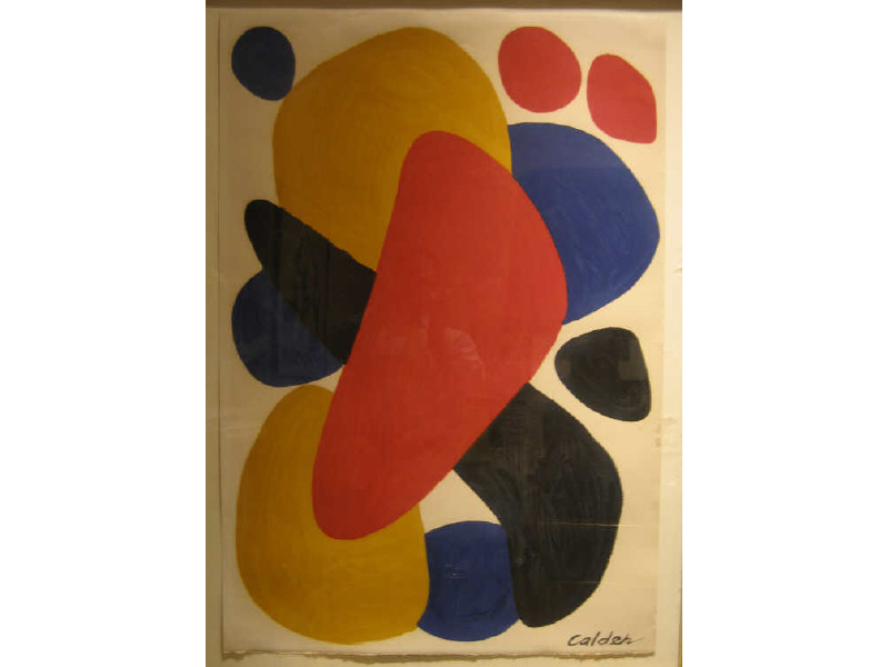 Appraisal: ALEXANDER CALDER AMERICAN - BOOMERANG color lithograph framed h x