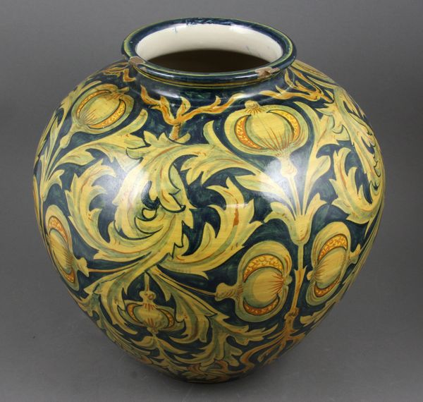 Appraisal: th Century Continental glazed floral vase x marked on base