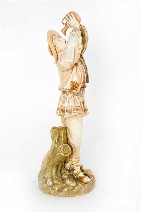 Appraisal: Royal Worcester porcelain figure drinking gypsy James Hadley circa standing