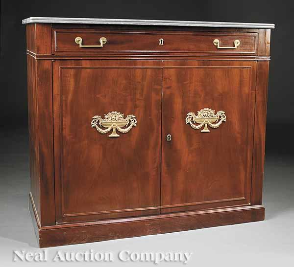 Appraisal: A Fine Empire Gilt Bronze-Mounted Mahogany Buffet late th c