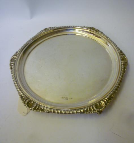 Appraisal: A LATE VICTORIAN SALVER maker's mark HA Sheffield of circular