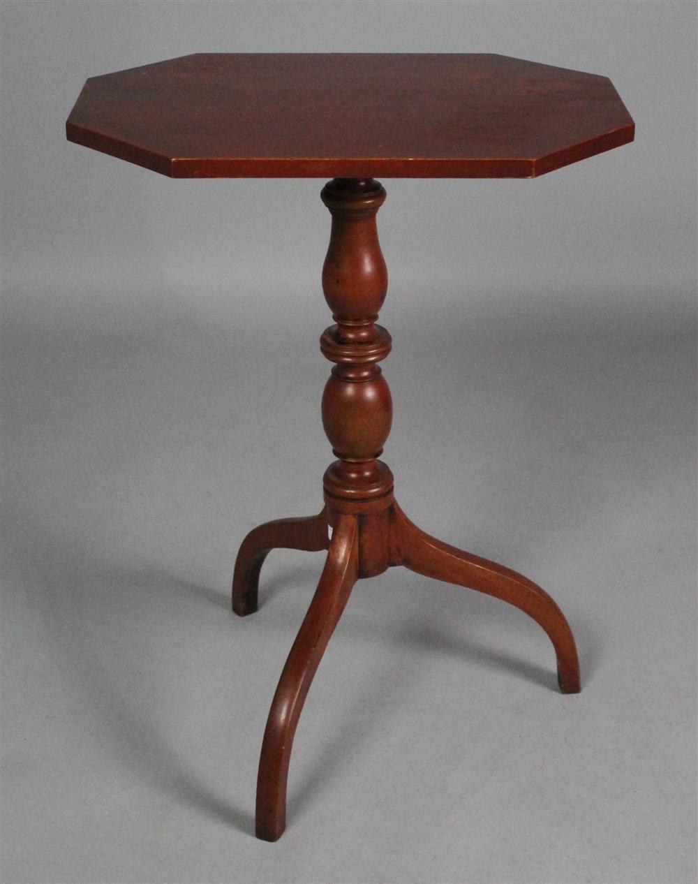 Appraisal: NEW ENGLAND FEDERAL RED PAINTED CANDLESTAND having a hinged rectangular