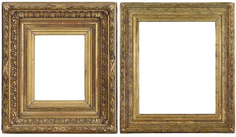 Appraisal: Two Period Frames th century both gilt wood and composition