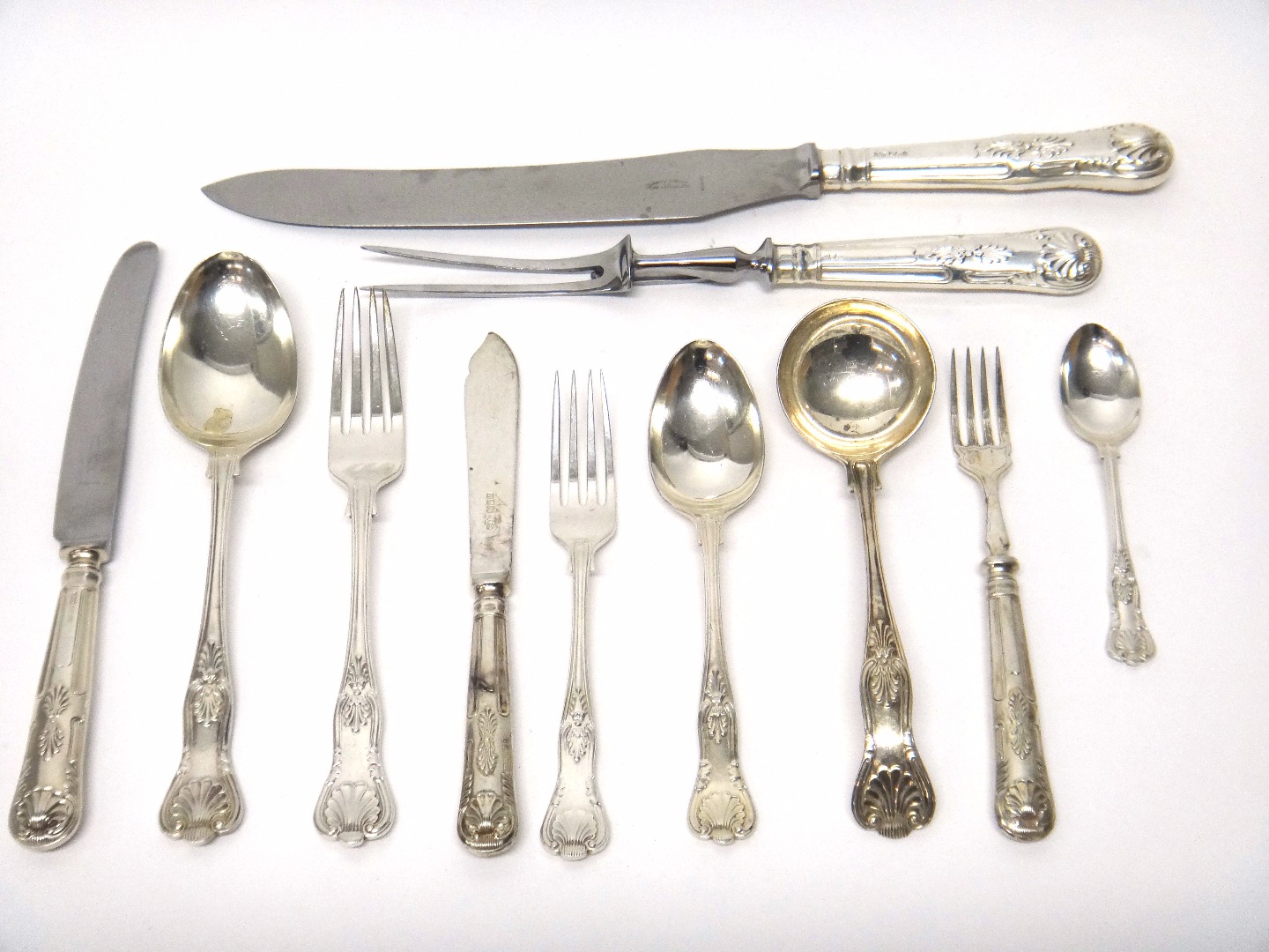 Appraisal: A silver King's pattern part table service of flatware comprising