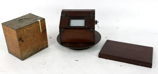 Appraisal: A Victorian mahogany light box cm wide a mahogany box