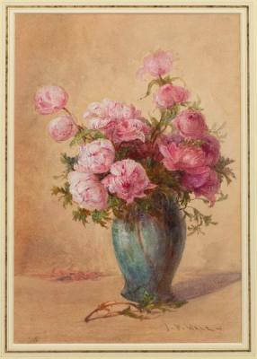 Appraisal: John Porter Wale British - Vase of Flowers signed watercolour