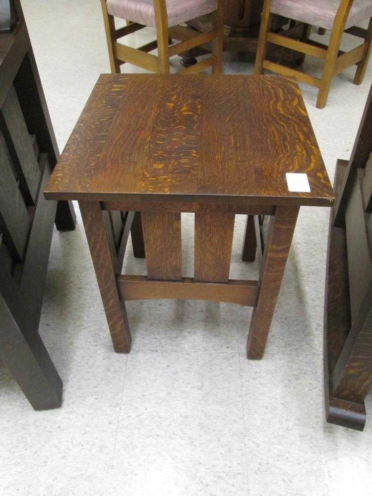 Appraisal: CRAFTSMAN OAK OCCASIONAL TABLE Warren Hile Studio Cube Table model