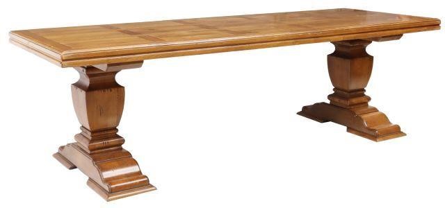 Appraisal: French oak monastery table early th c thick rectangular paneled