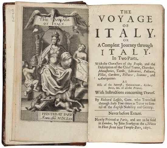 Appraisal: Lassels Richard The voyage of Italy or a compleat journey