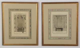 Appraisal: th c French architectural engravings Two similar mid to late