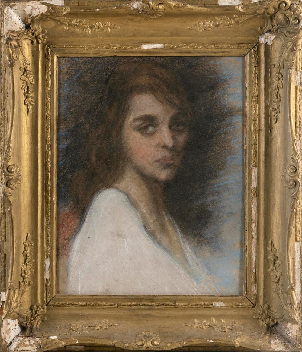 Appraisal: AMERICAN SCHOOL TH CENTURY PORTRAIT OF A YOUNG WOMAN PASTEL