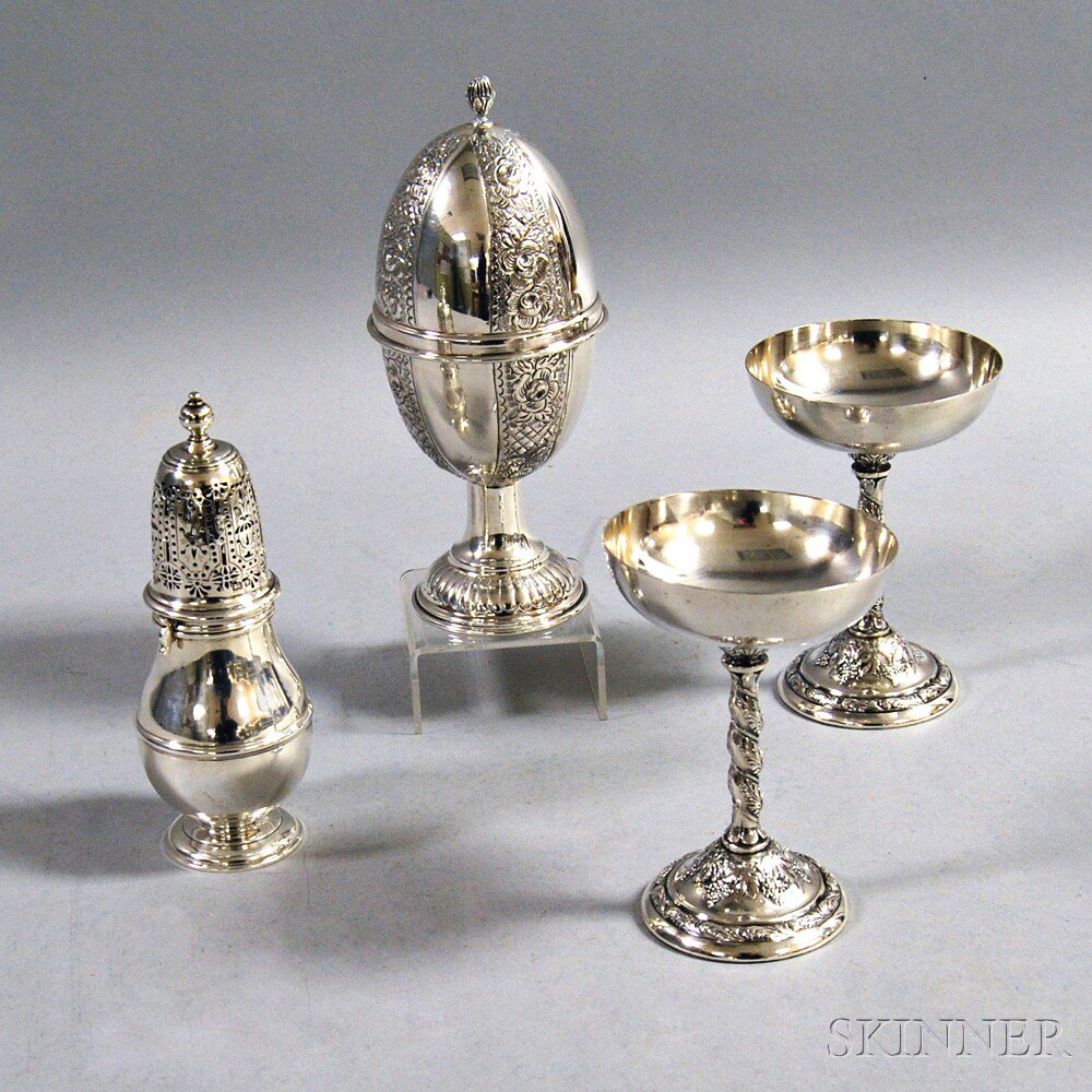 Appraisal: Group of English and Continental Sterling Silver Tableware including two