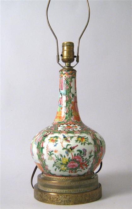 Appraisal: Chinese Export Rose Medallion vase Of compressed gobular form with