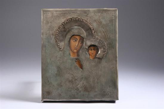 Appraisal: RUSSIAN ICON OF THE KAZAN MOTHER OF GOD th century