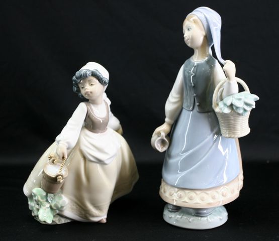 Appraisal: A Lladro figure of a girl with a basket cm