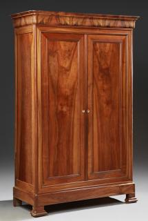 Appraisal: French Louis Philippe Carved Walnut Armoire th c the rounded