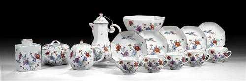 Appraisal: COFFEE AND TEA SET WITH KAKIEMON DECORATION Meissen circa -