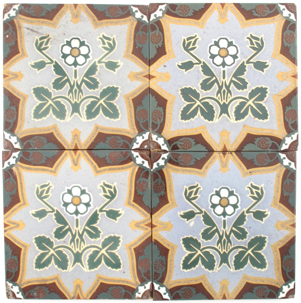 Appraisal: Four Maw amp Co encaustic tiles